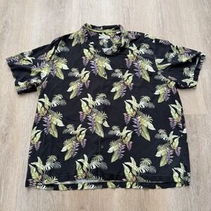 Tommy Bahama Island‎ Zone Camp Shirt Mens 3XL Silk Coolmax All Over Floral Print